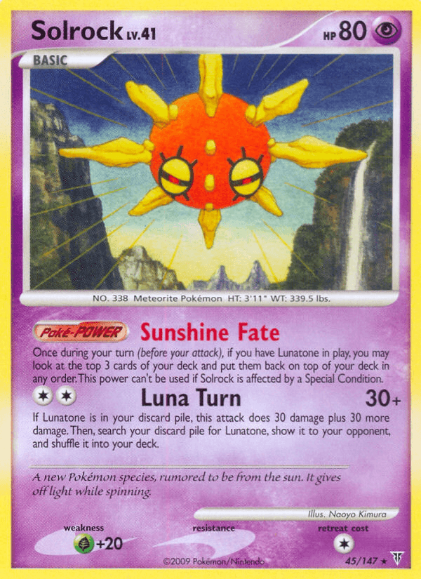 Solrock Pokémon card