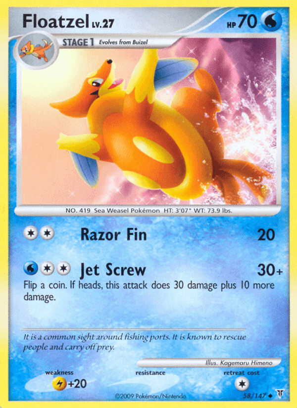 Floatzel Pokémon card
