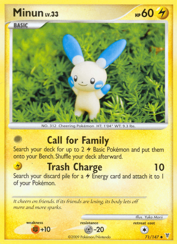 Minun Pokémon card