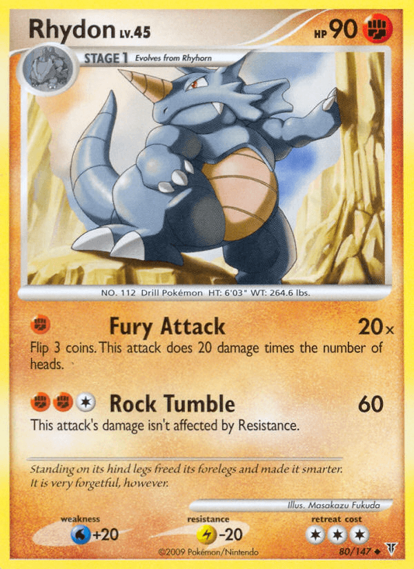 Rhydon Pokémon card