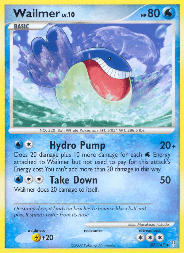 Wailmer Pokémon card