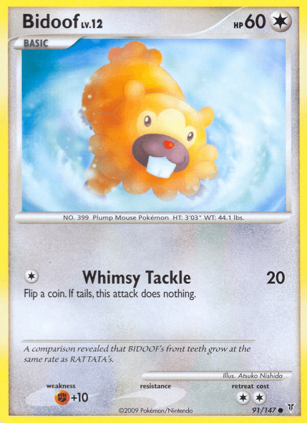 Bidoof Pokémon card