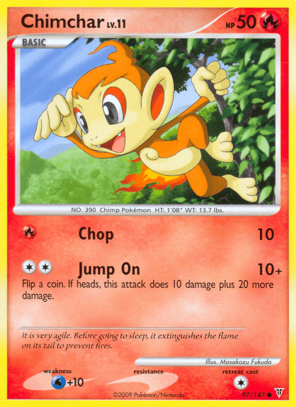 Chimchar Pokémon card