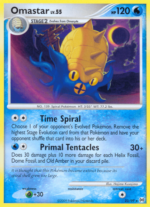 Omastar Pokémon card