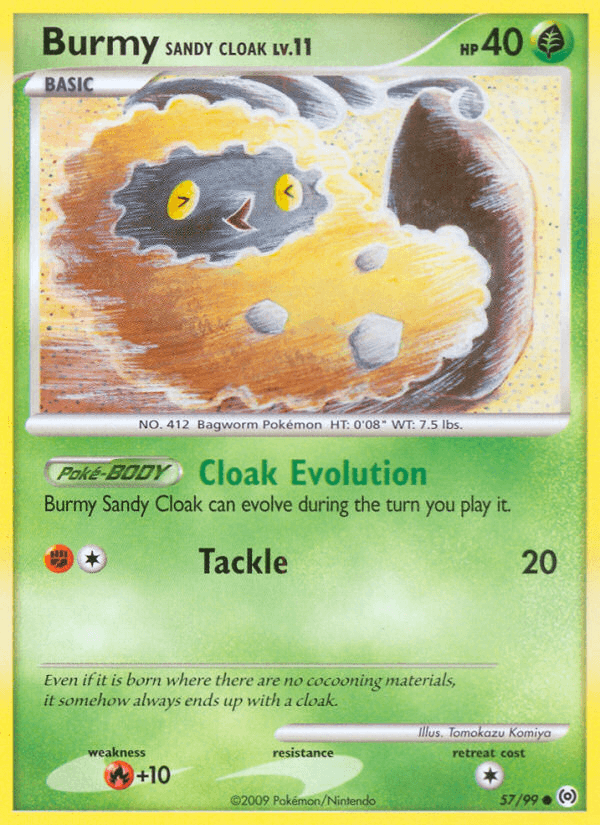 Burmy Sandy Cloak Pokémon card