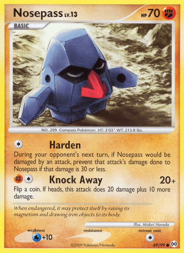 Nosepass Pokémon card