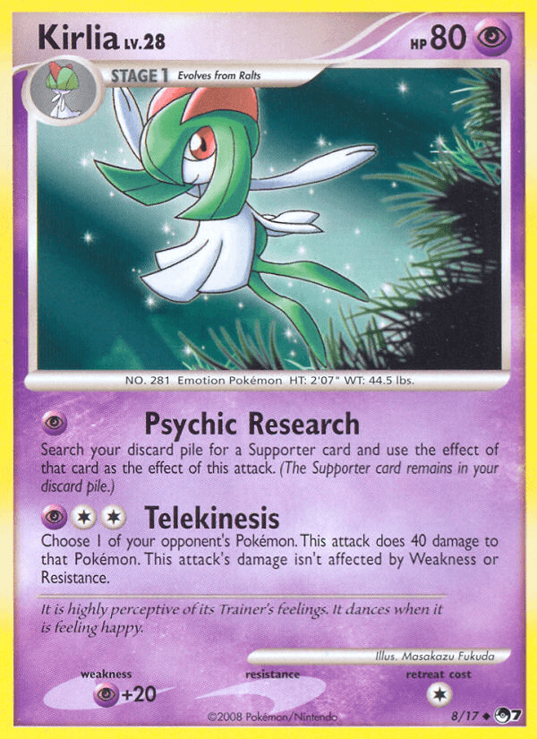 Kirlia Pokémon card