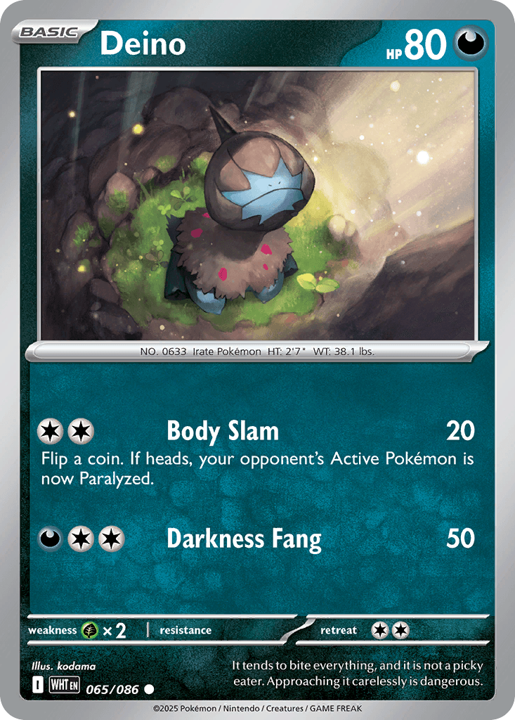 Deino Pokémon card