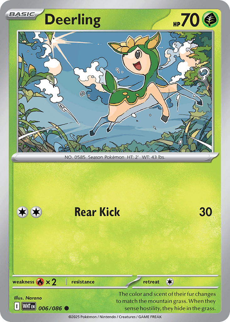 Deerling Pokémon card