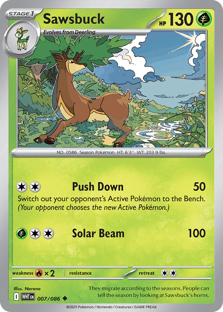 Sawsbuck Pokémon card
