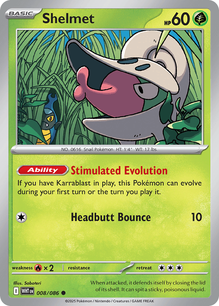 Shelmet Pokémon card