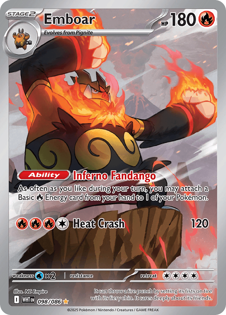 Emboar Pokémon card