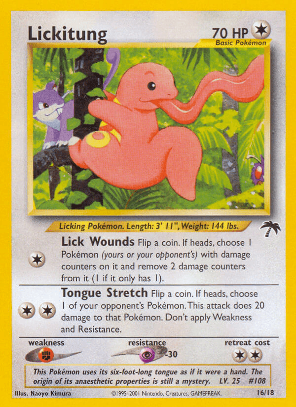 Lickitung Pokémon card