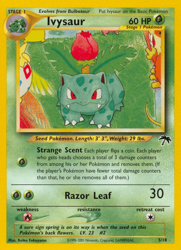Ivysaur Pokémon card