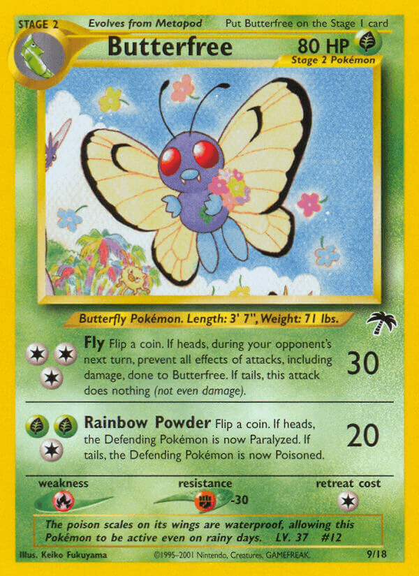 Butterfree Pokémon card