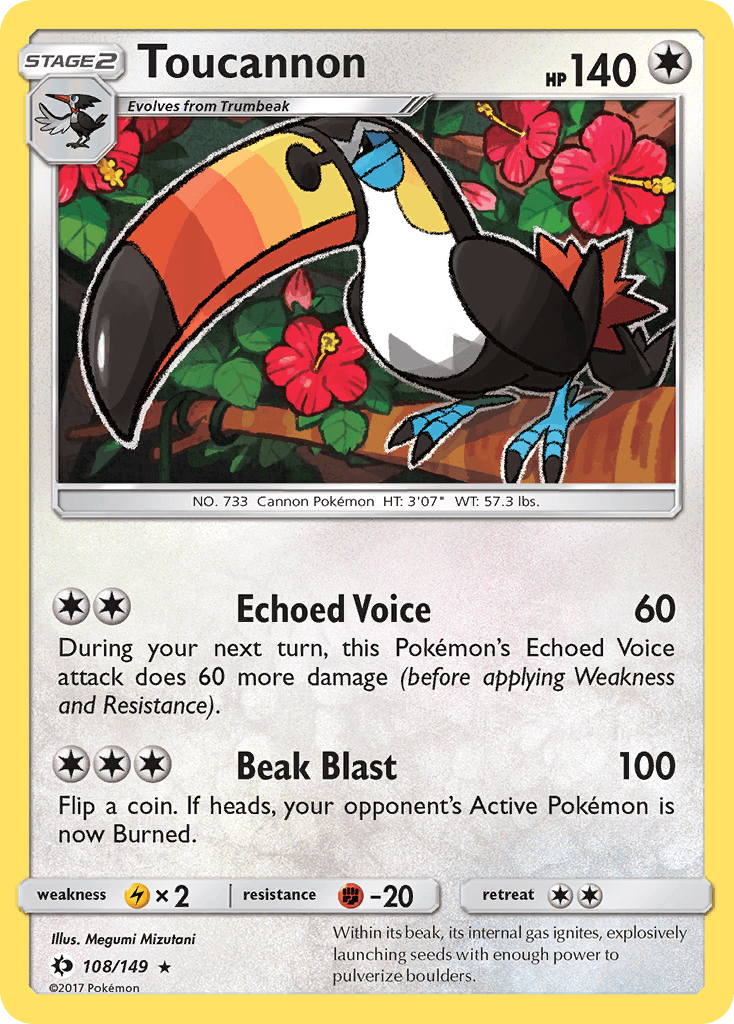 Toucannon Pokémon card