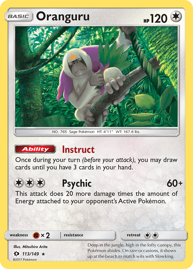 Oranguru Pokémon card
