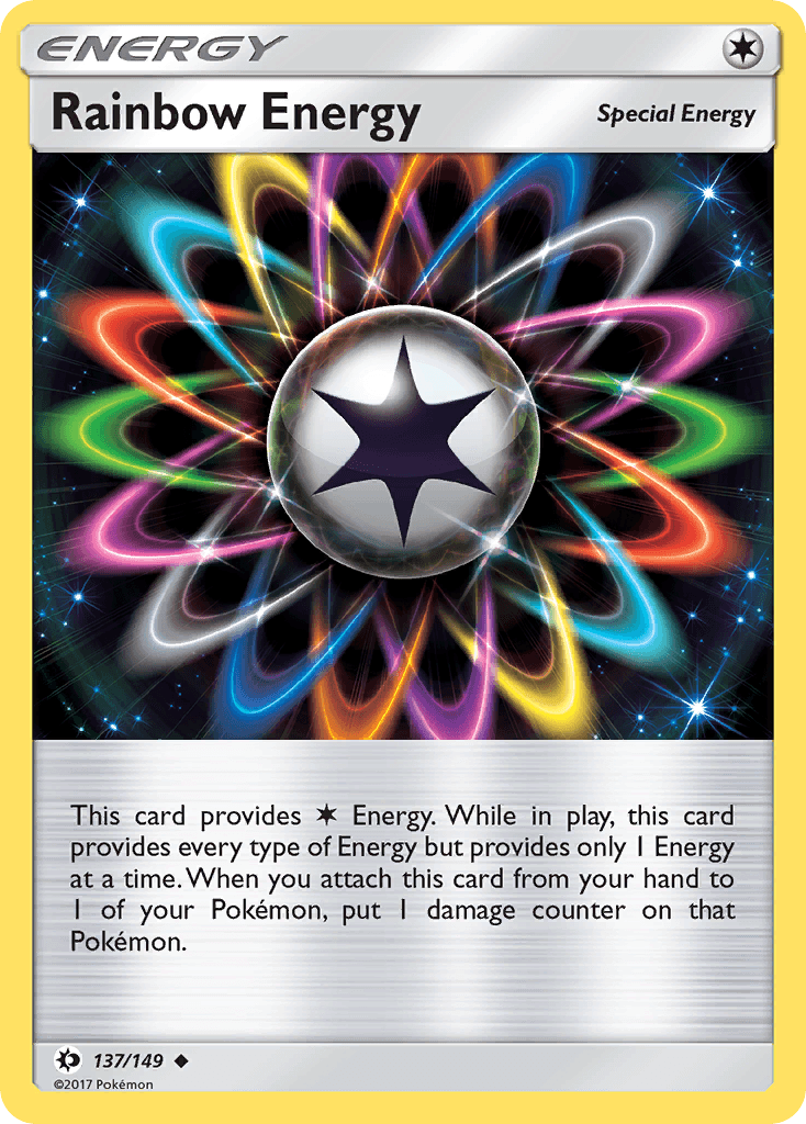 Rainbow Energy Pokémon card