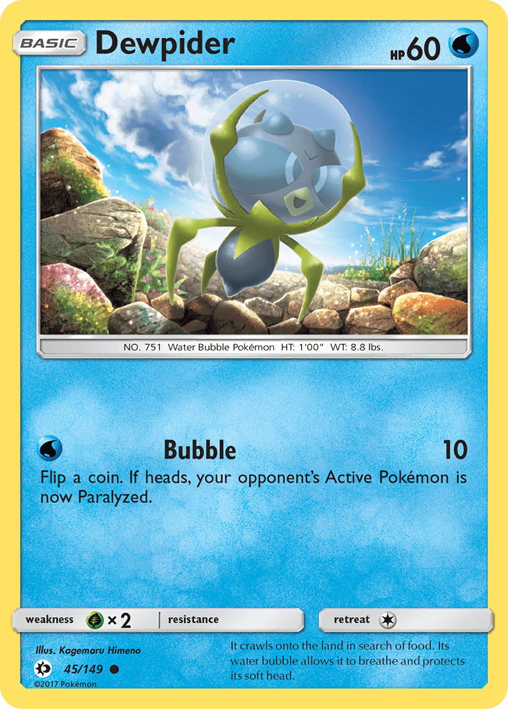 Dewpider Pokémon card