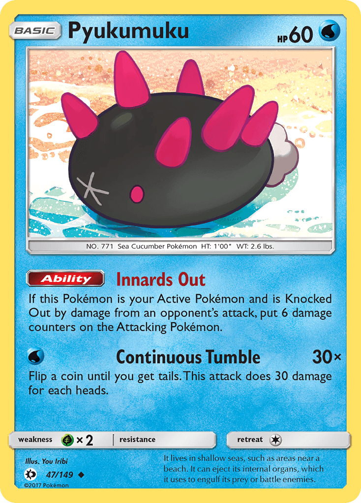 Pyukumuku Pokémon card