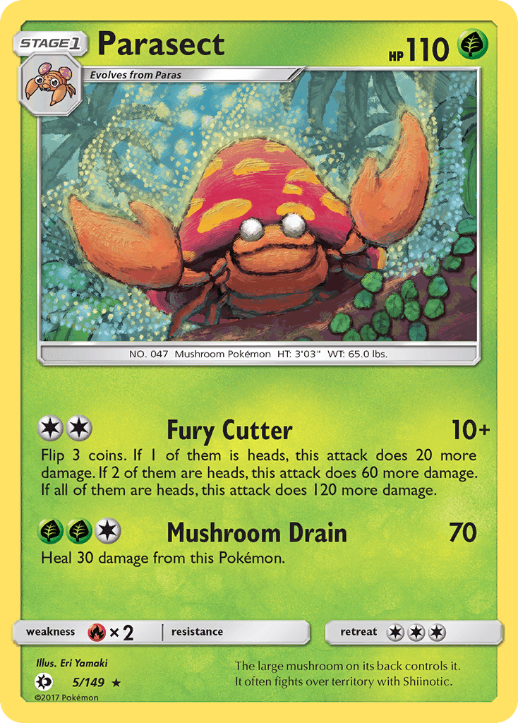Parasect Pokémon card