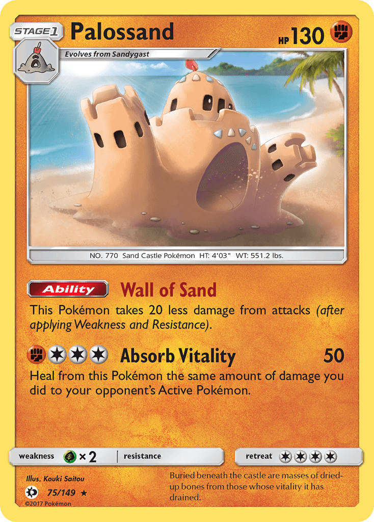 Palossand Pokémon card