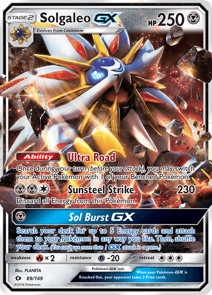 Solgaleo-GX Pokémon card