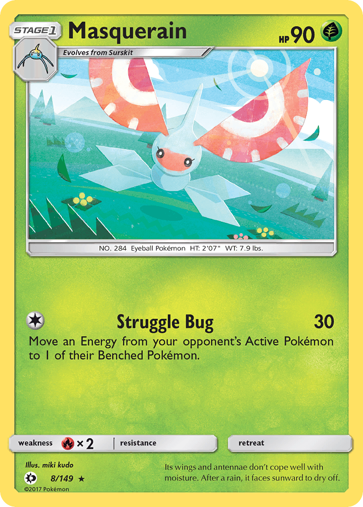 Masquerain Pokémon card