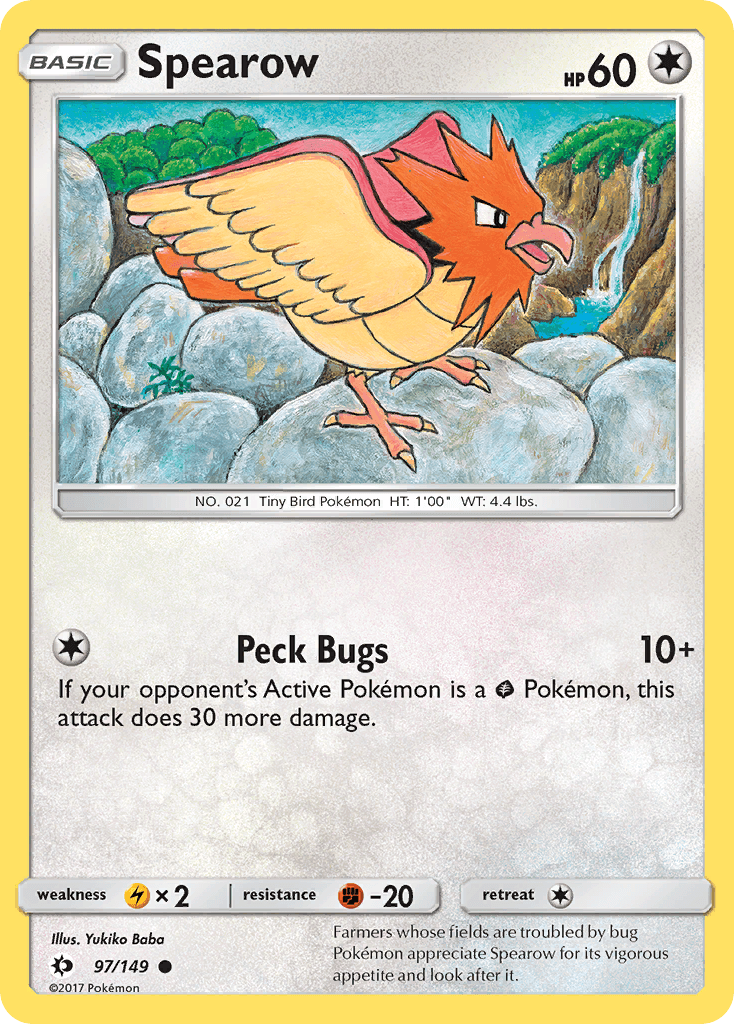 Spearow Pokémon card