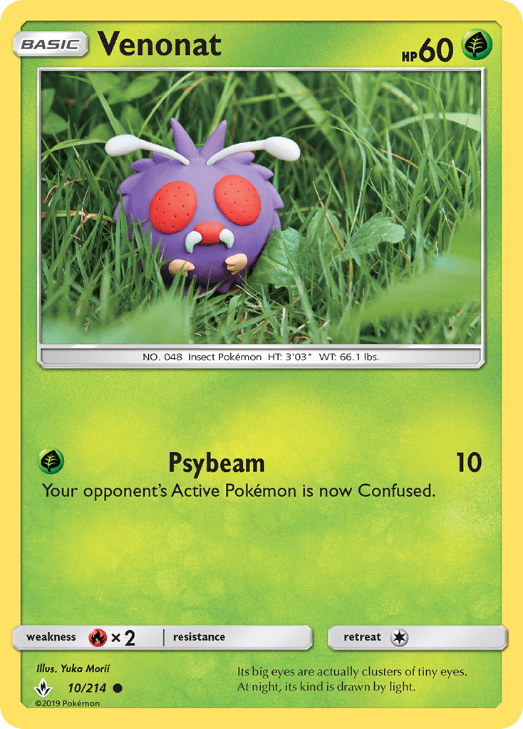 Venonat Pokémon card
