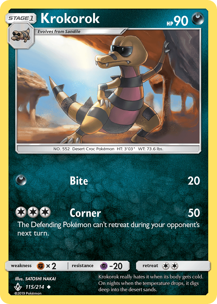 Krokorok Pokémon card