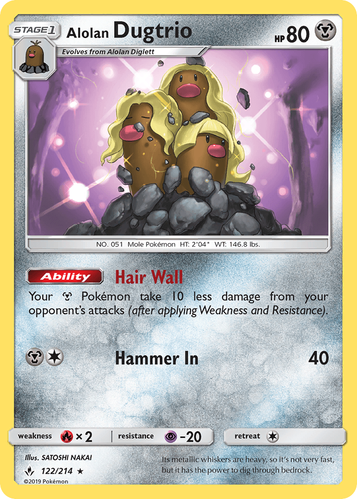 Alolan Dugtrio Pokémon card