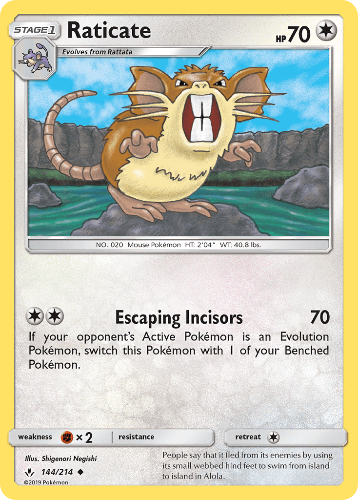 Raticate Pokémon card