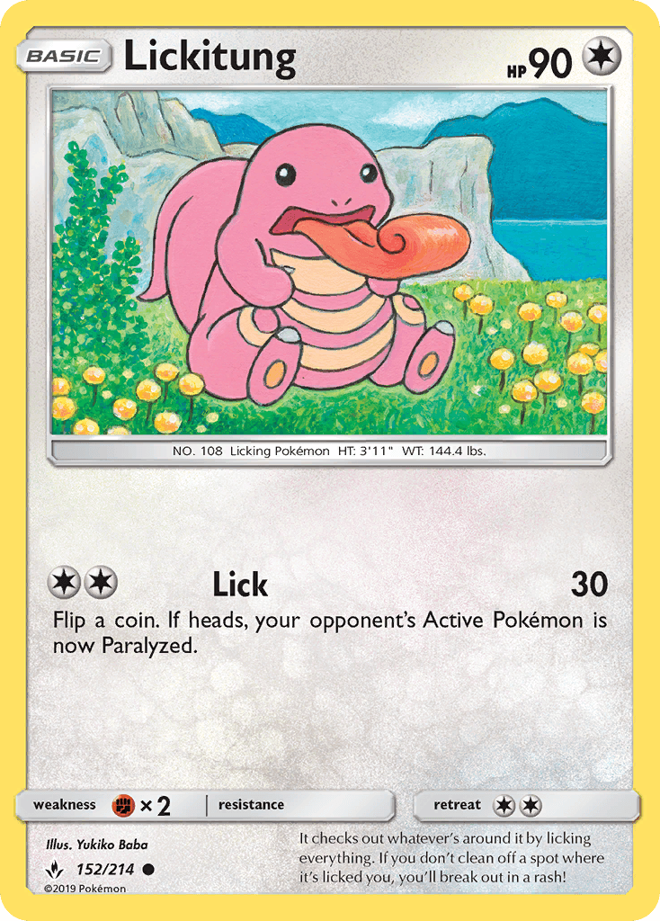 Lickitung Pokémon card