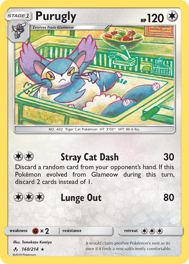 Purugly Pokémon card