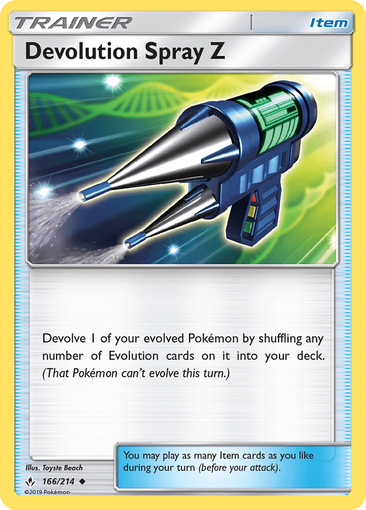Devolution Spray Z Pokémon card