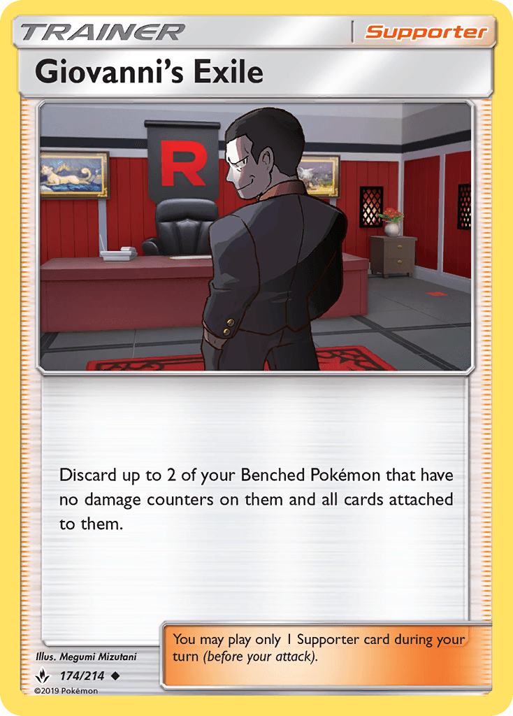 Giovanni's Exile Pokémon card