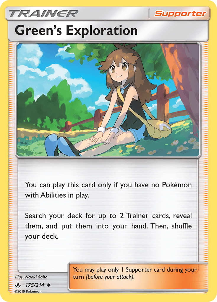 Green's Exploration Pokémon card