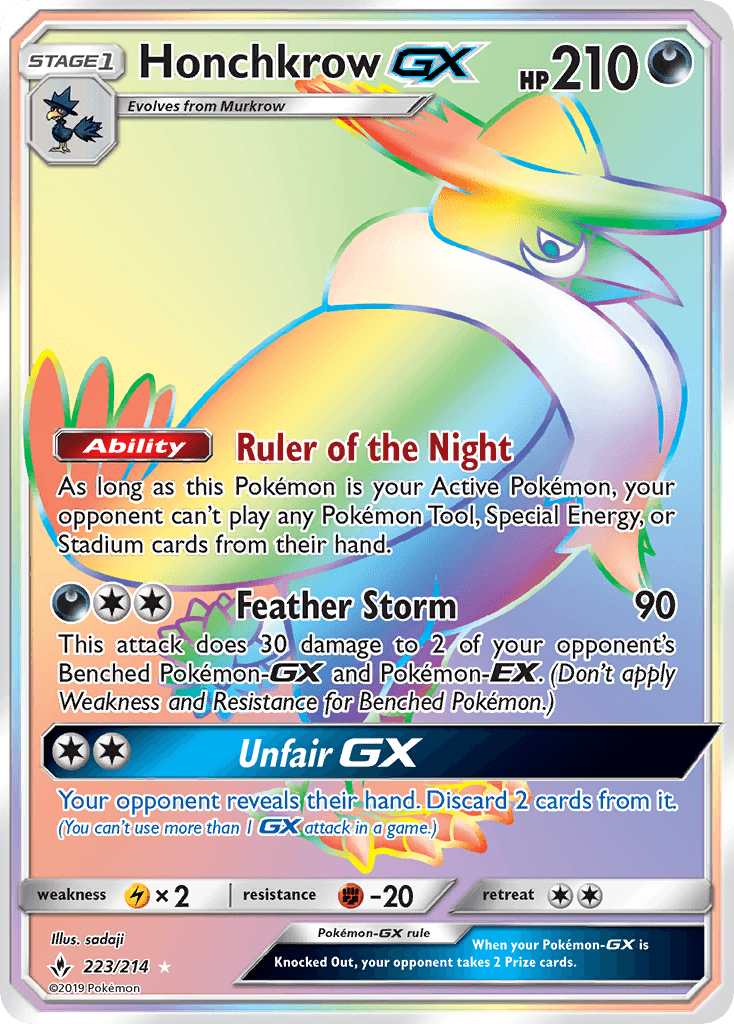 Honchkrow-GX Pokémon card
