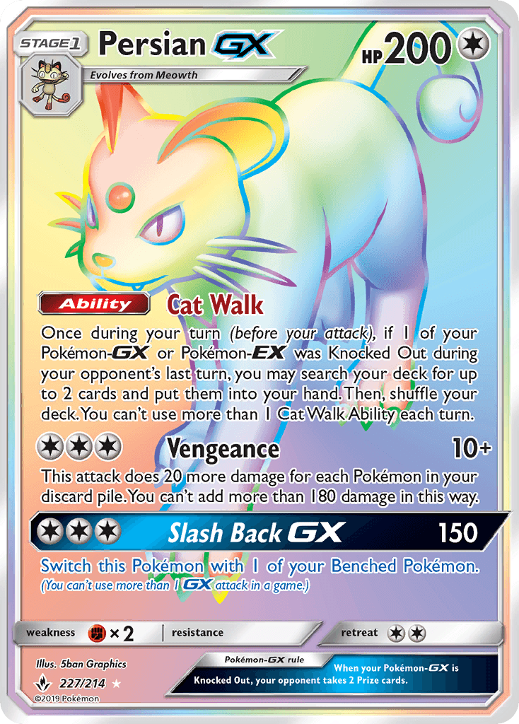 Persian-GX Pokémon card