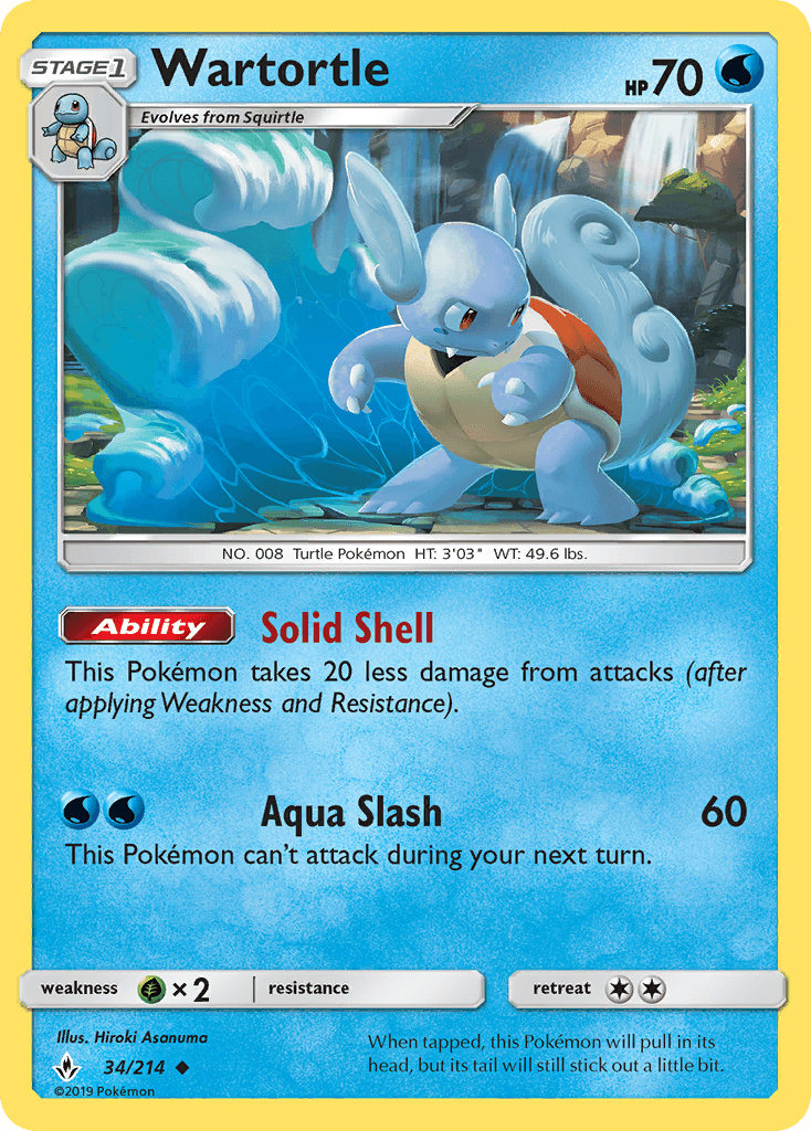 Wartortle Pokémon card