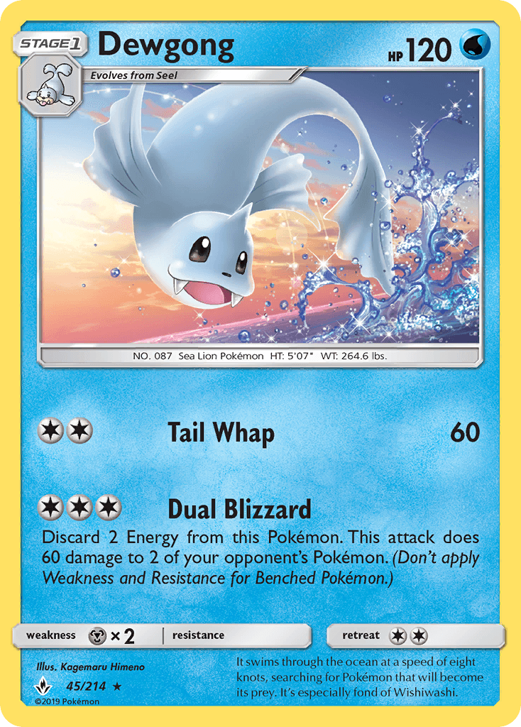Dewgong Pokémon card