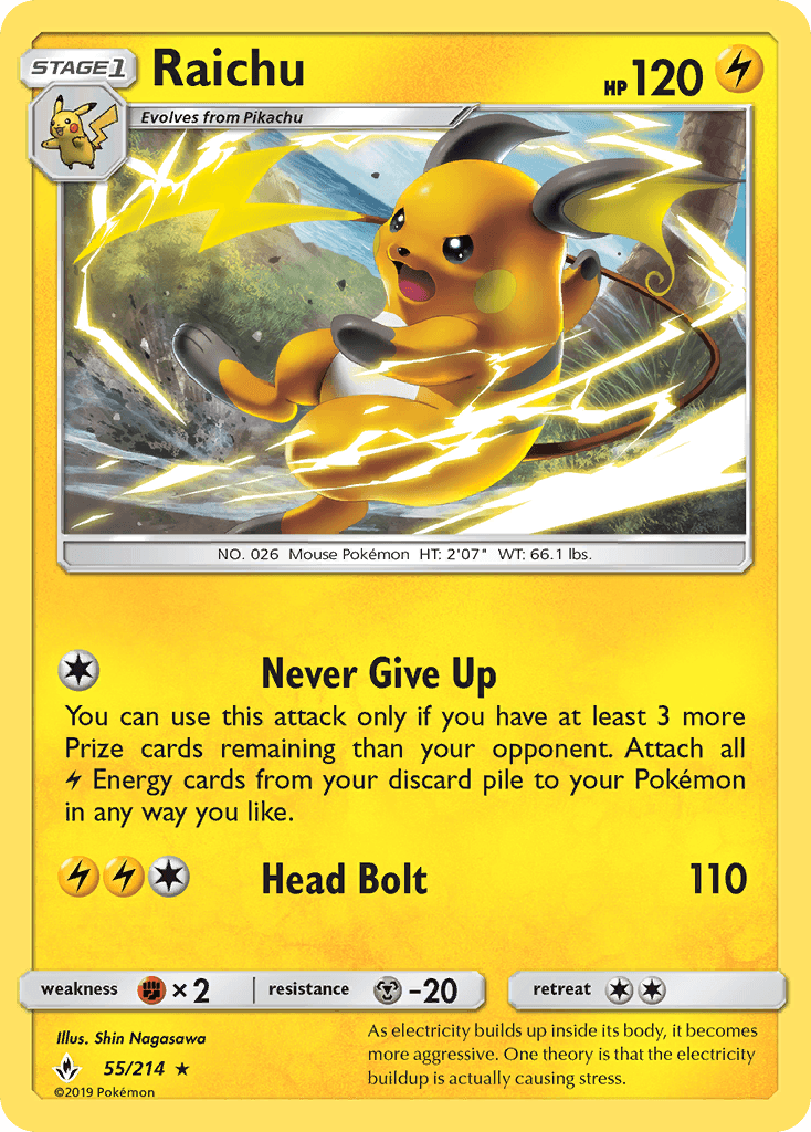 Raichu Pokémon card