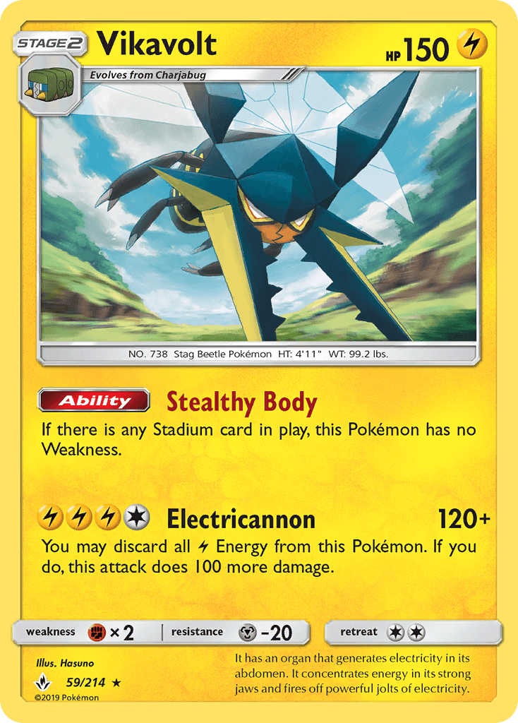 Vikavolt Pokémon card