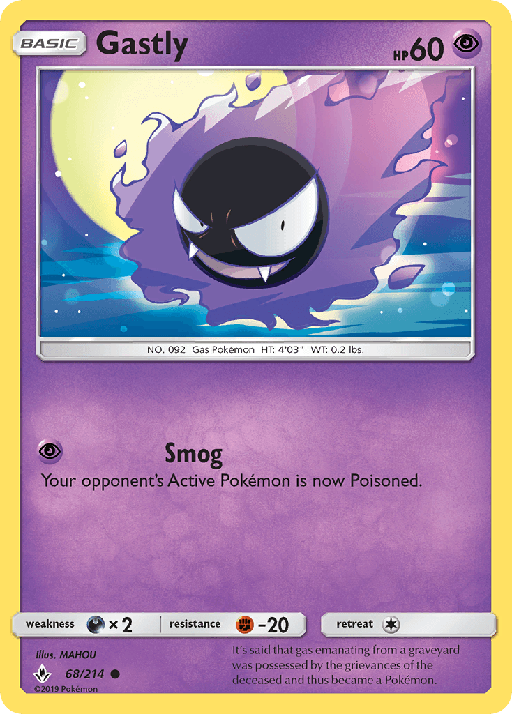 Gastly Pokémon card