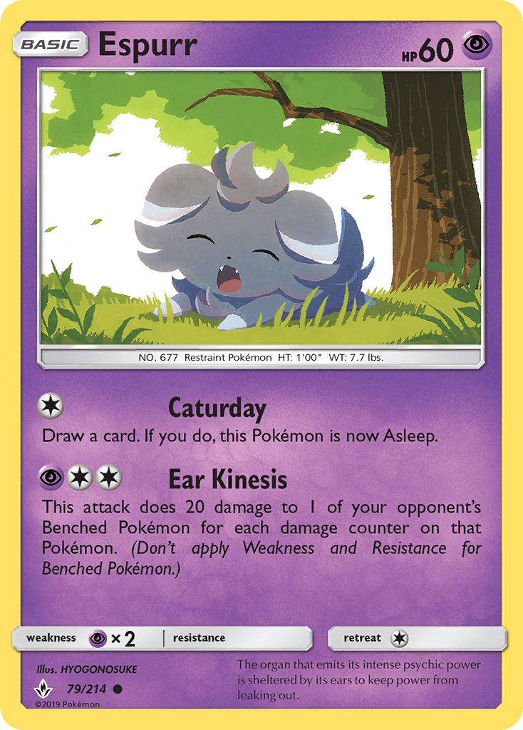 Espurr Pokémon card
