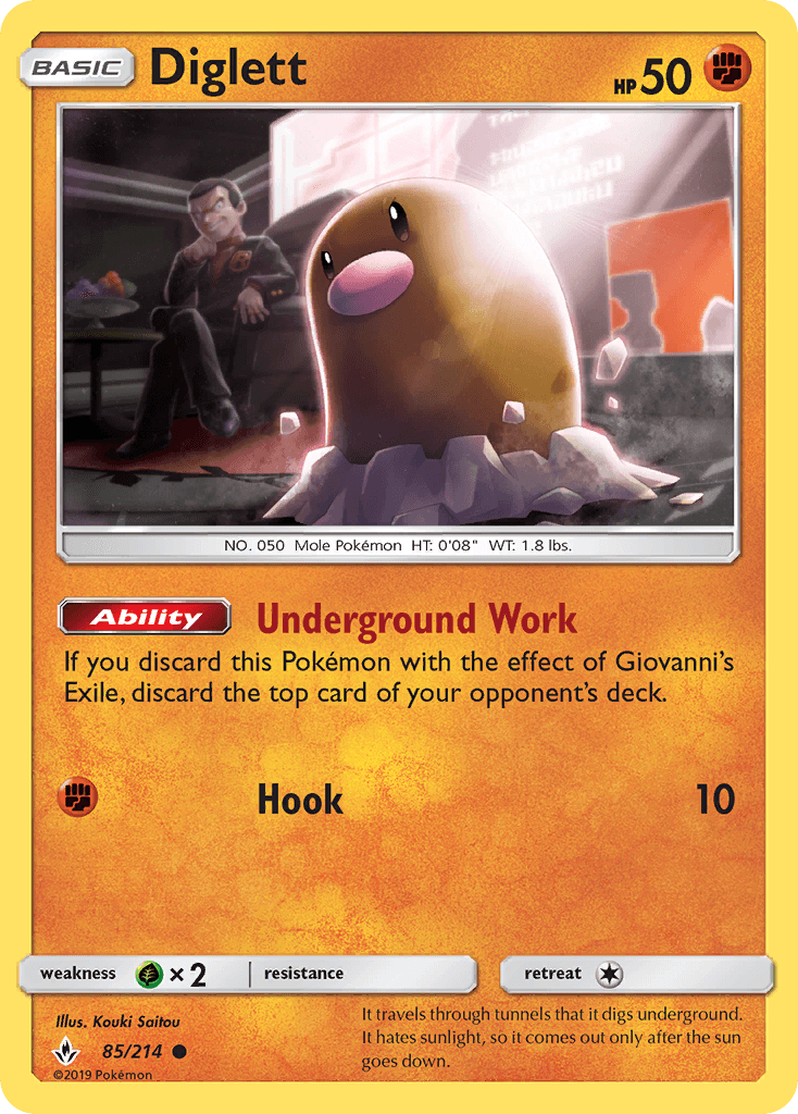 Diglett Pokémon card