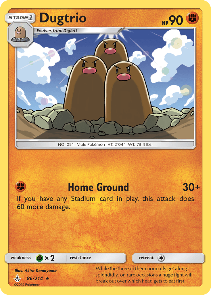 Dugtrio Pokémon card