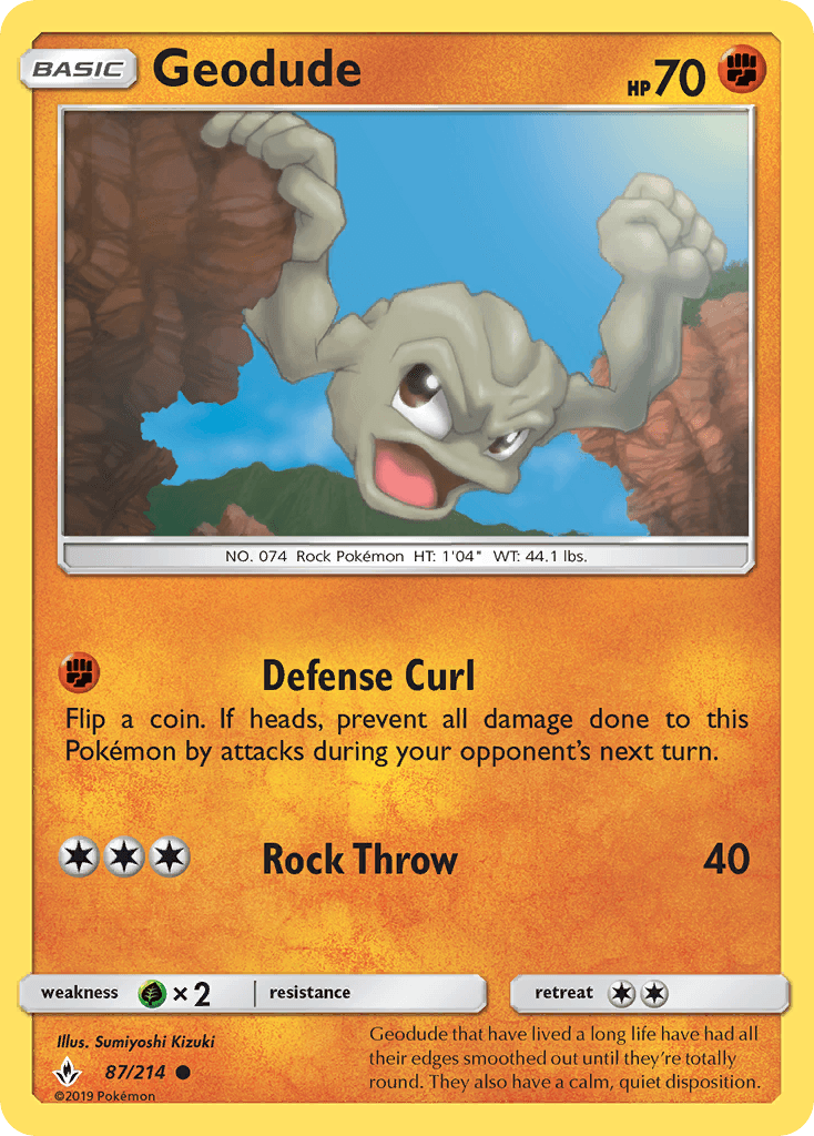 Geodude Pokémon card