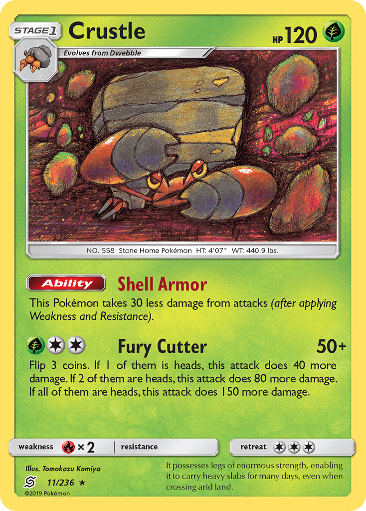 Crustle Pokémon card